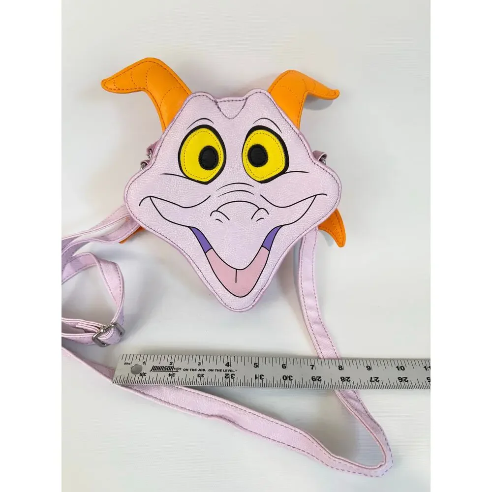 Disney Parks Loungefly Figment Purple Dragon Crossbody Bag 9x9 Epcot Preowned - Picture 2 of 8